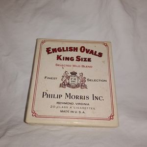 Vintage Cigarette Case English Ovals King Size Made USA